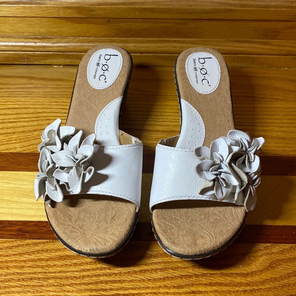 sandals ; size 6.5 ; white ; comfortable